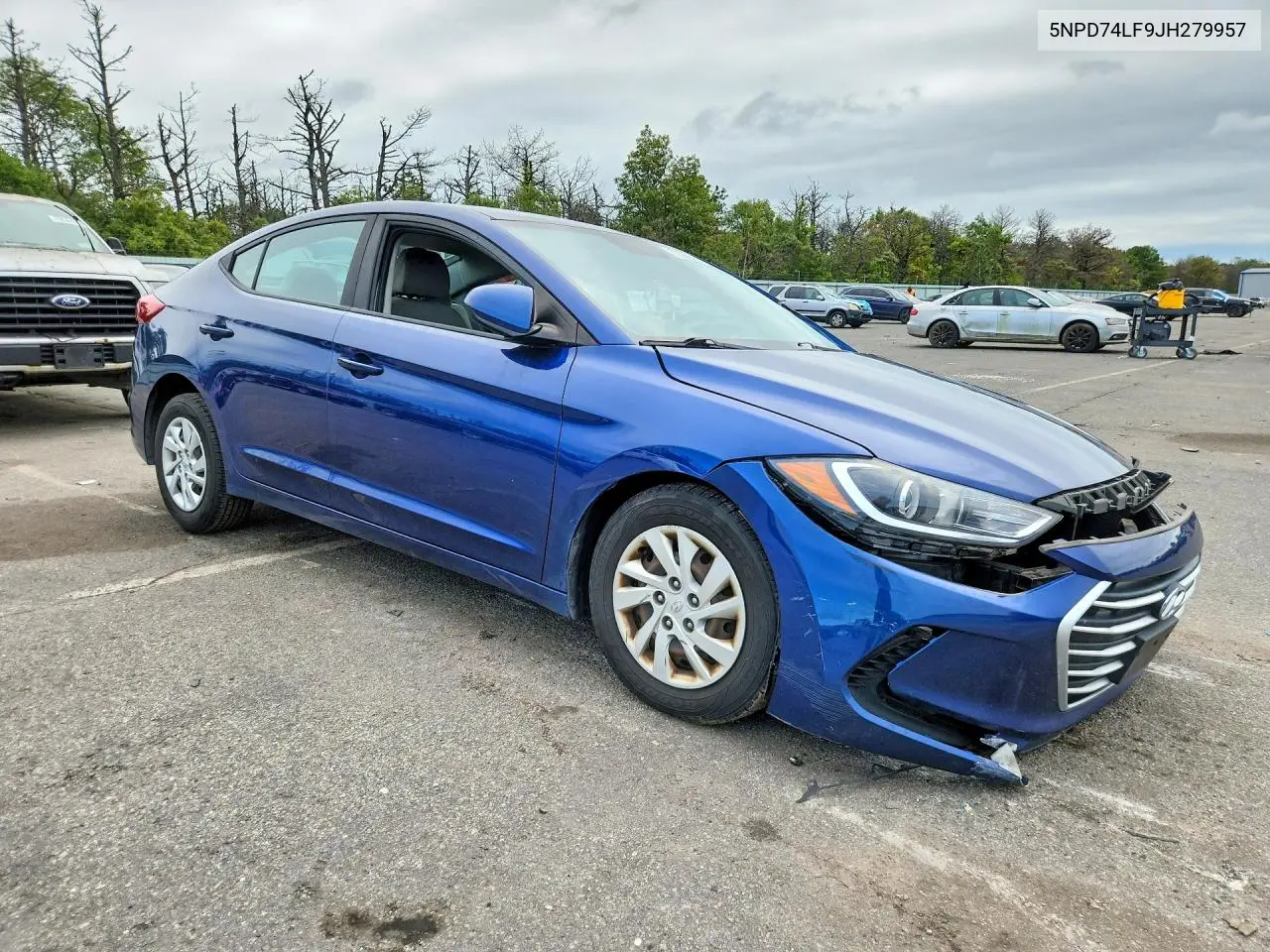 2018 HYUNDAI ELANTRA VIN 5NPD74LF9JH279957 — фото 4