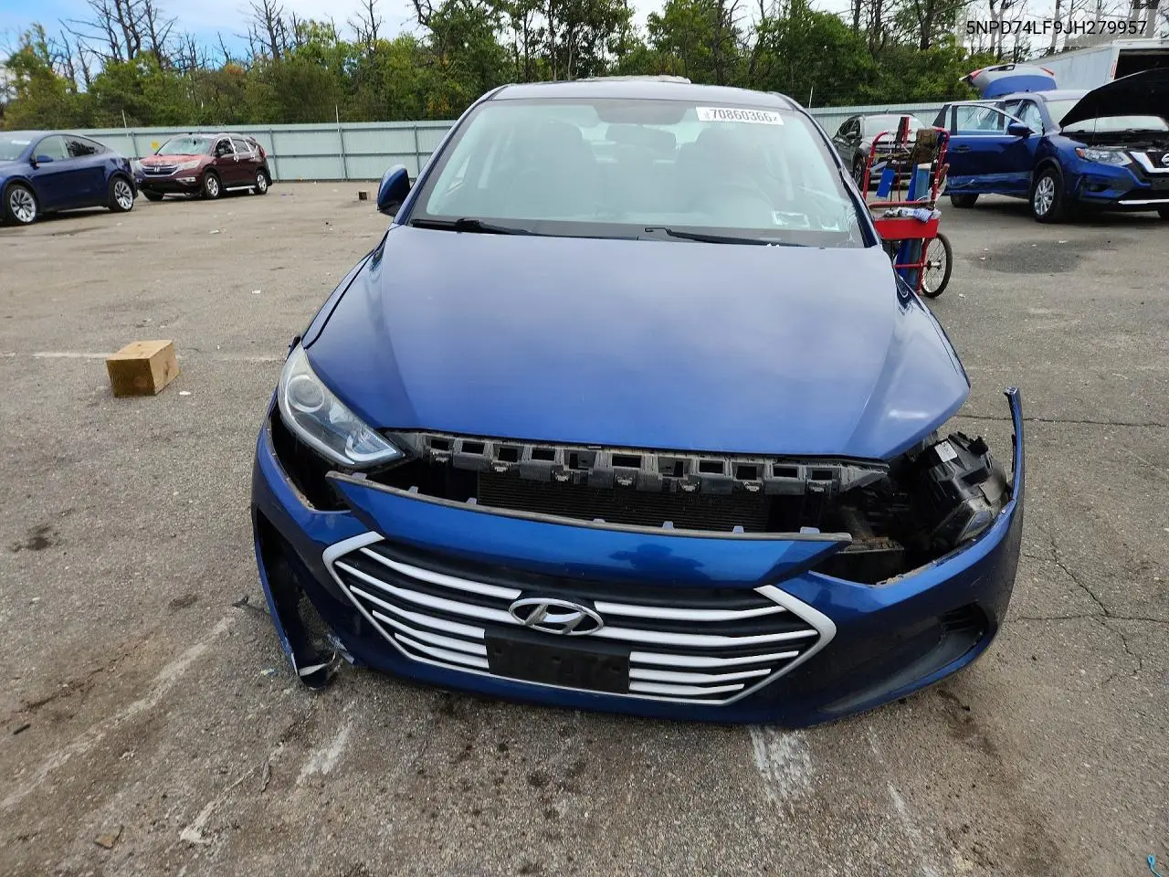 2018 HYUNDAI ELANTRA VIN 5NPD74LF9JH279957 — фото 5