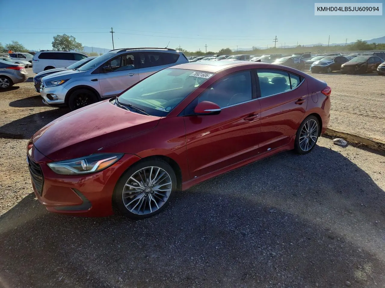 HYUNDAI ELANTRA 2018, VIN KMHD04LB5JU609094