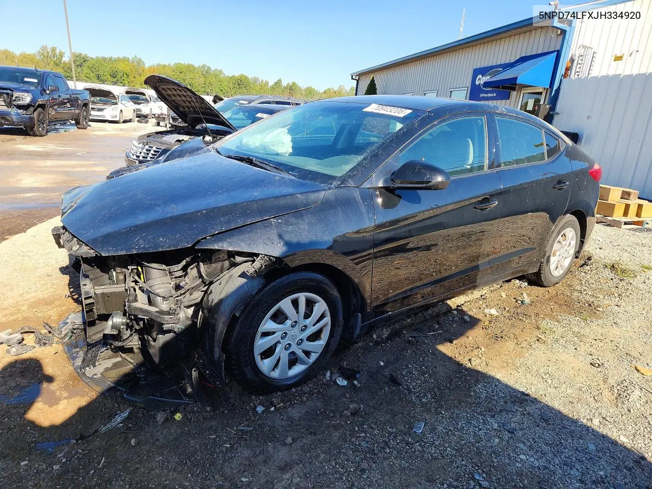 HYUNDAI ELANTRA 2018, VIN 5NPD74LFXJH334920