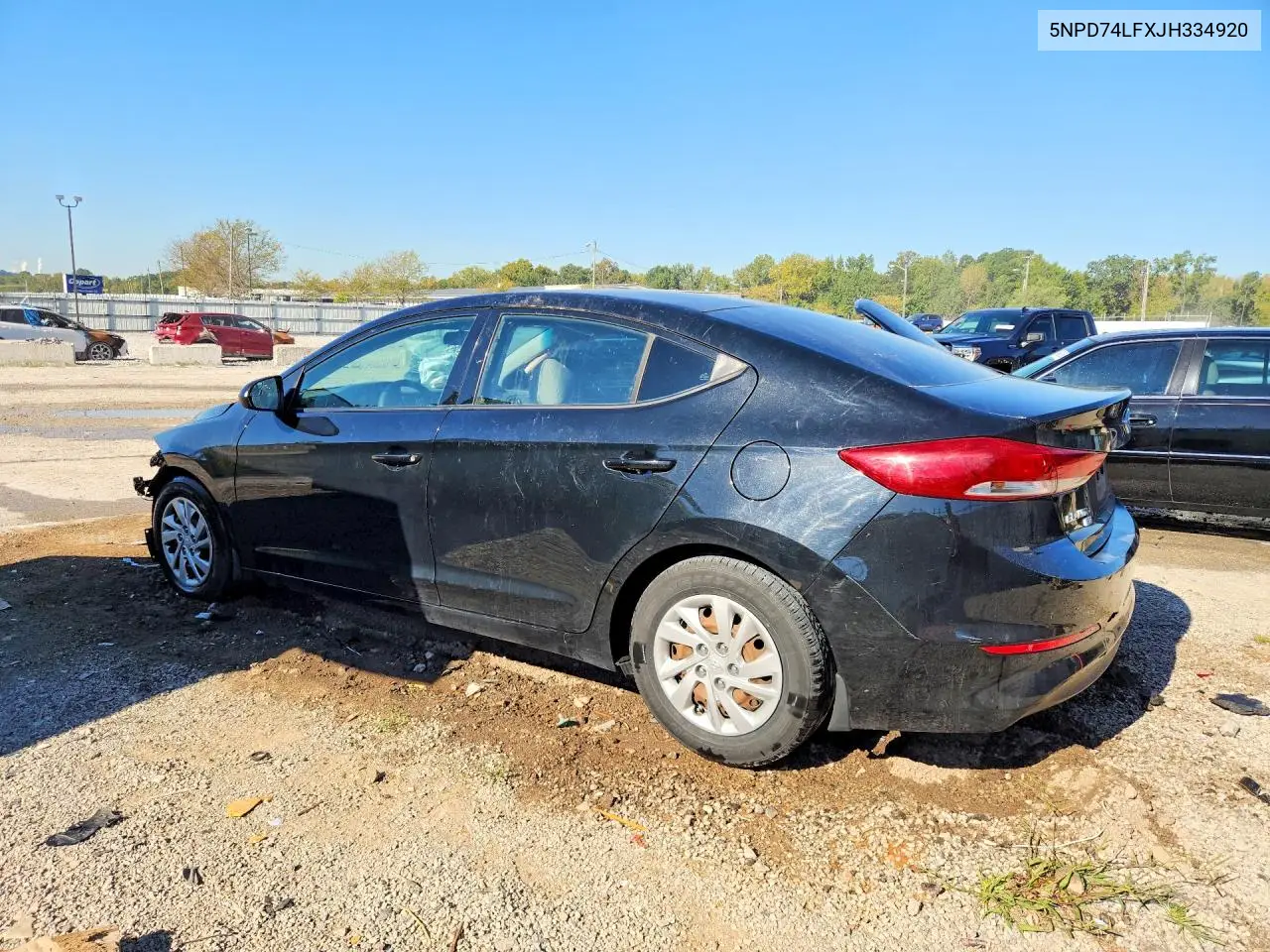 2018 HYUNDAI ELANTRA VIN 5NPD74LFXJH334920 — фото 2