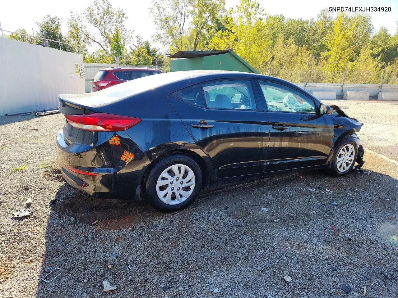 2018 HYUNDAI ELANTRA VIN 5NPD74LFXJH334920 — фото 3