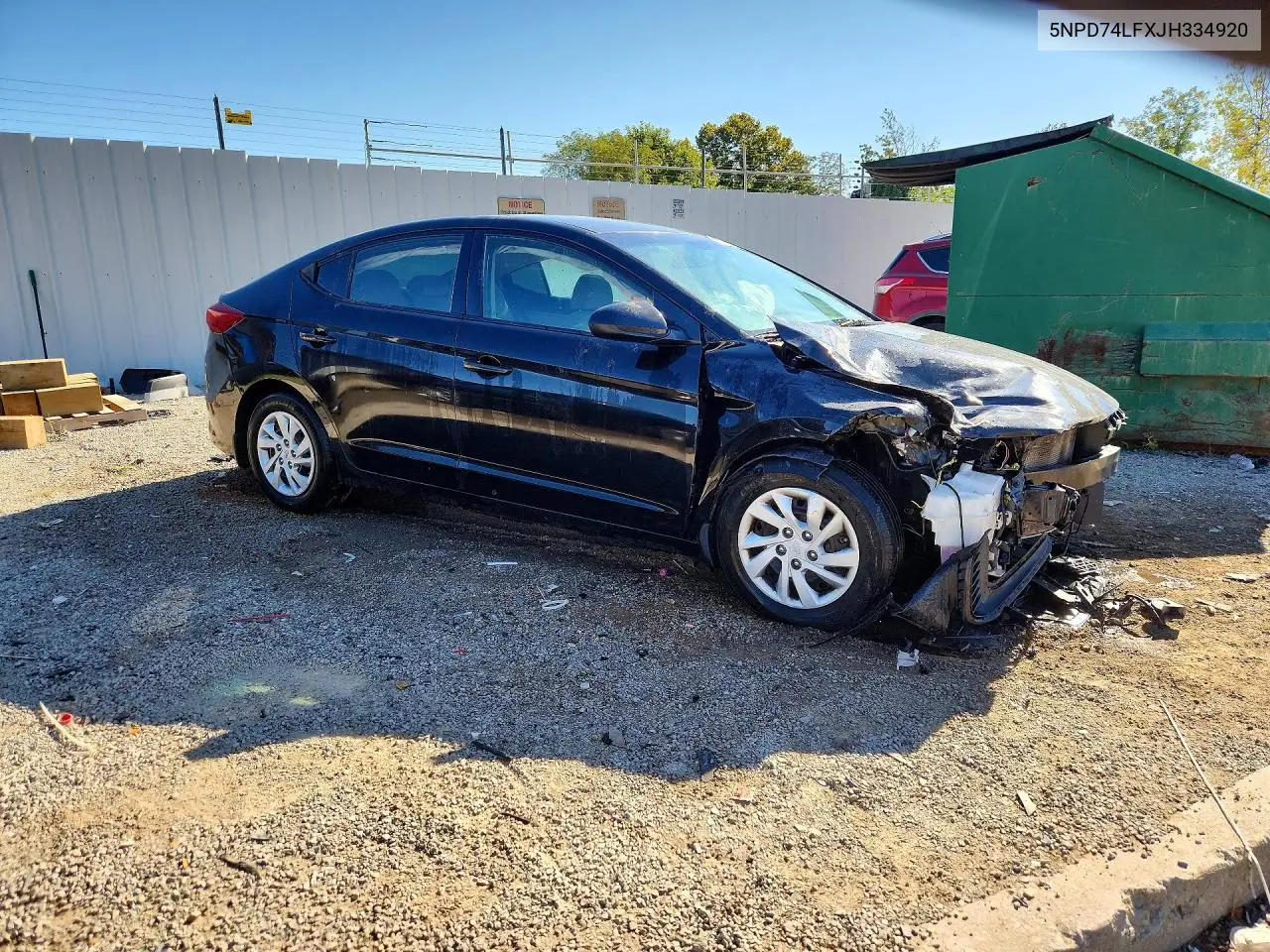 2018 HYUNDAI ELANTRA VIN 5NPD74LFXJH334920 — фото 4