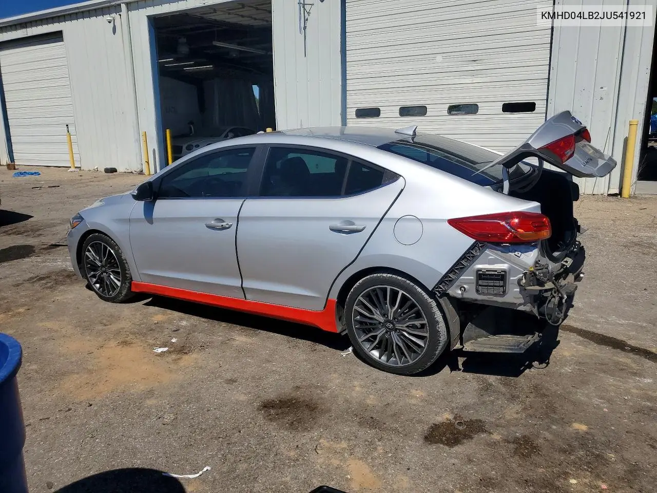2018 HYUNDAI ELANTRA VIN KMHD04LB2JU541921 — фото 2