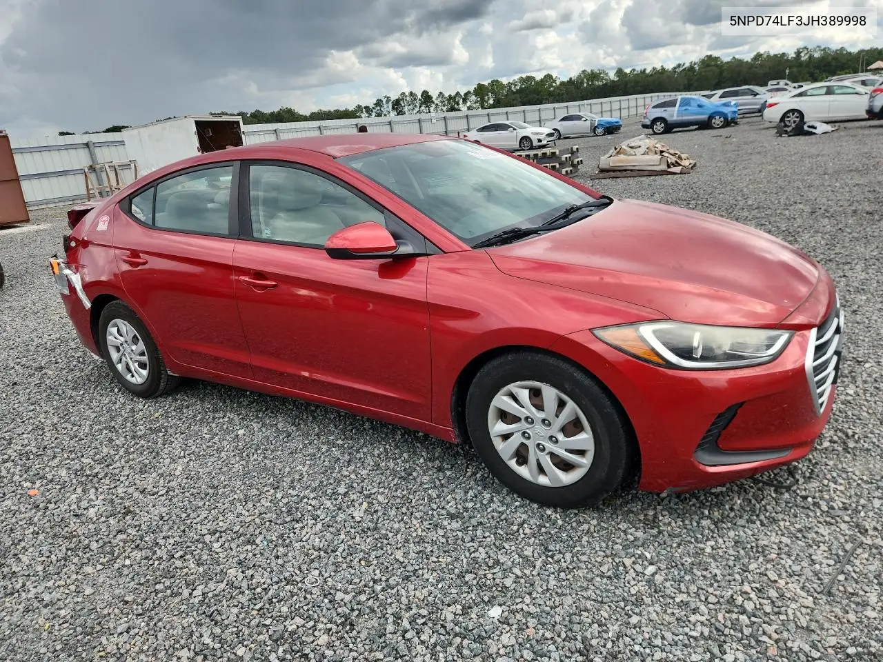 2018 HYUNDAI ELANTRA VIN 5NPD74LF3JH389998 — фото 4