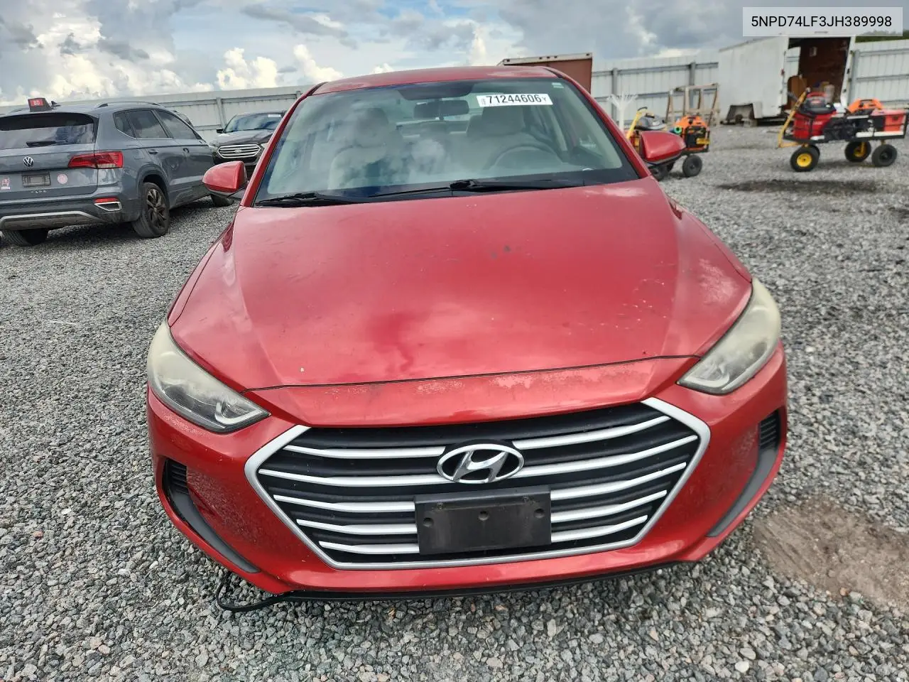2018 HYUNDAI ELANTRA VIN 5NPD74LF3JH389998 — фото 5