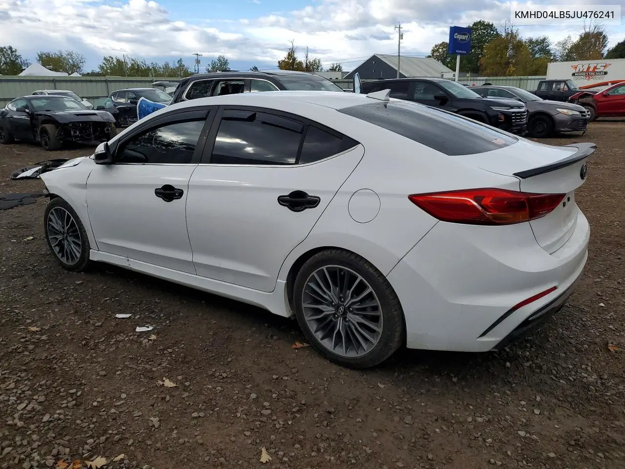 2018 HYUNDAI ELANTRA VIN KMHD04LB5JU476241 — фото 2