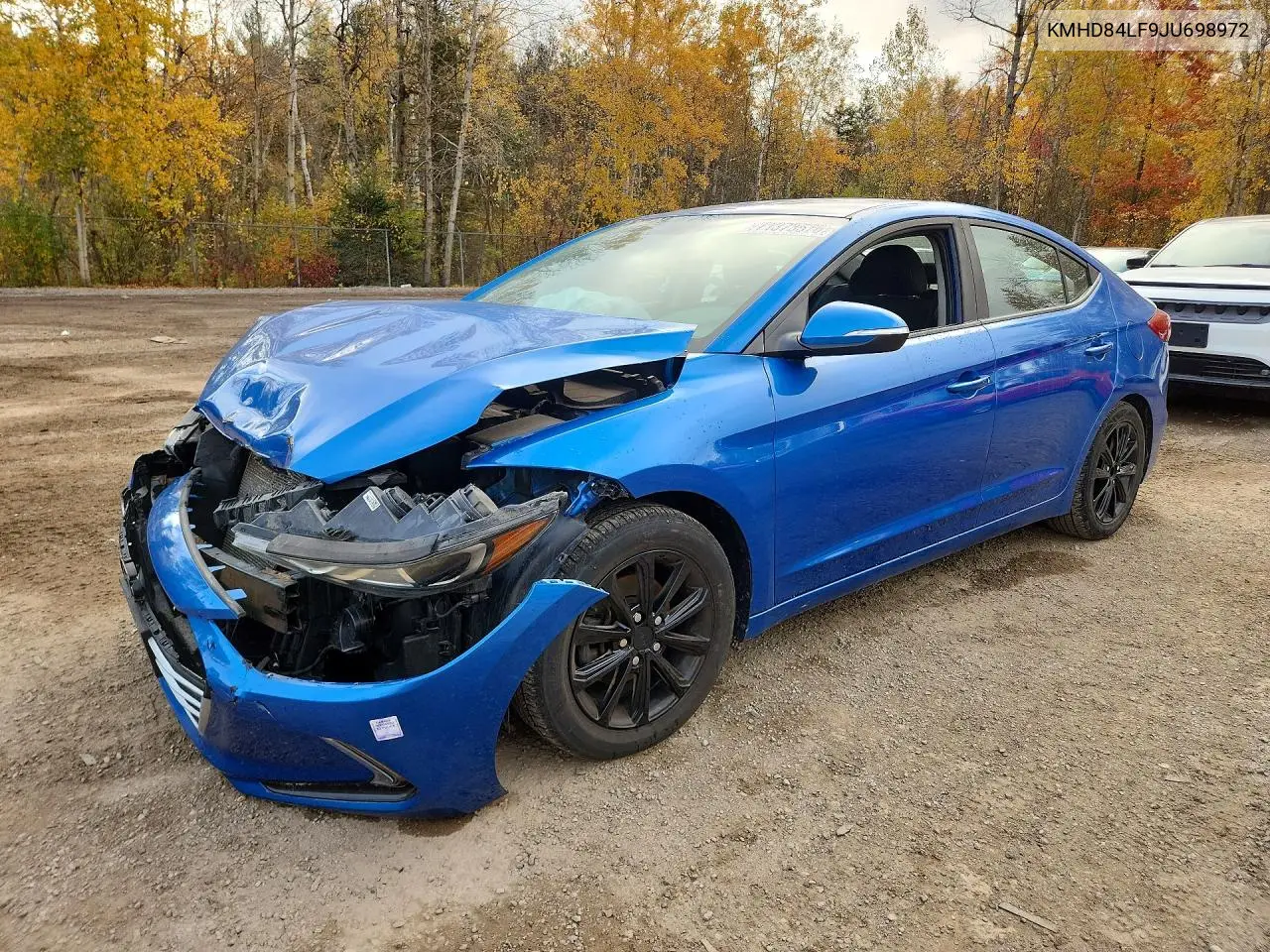 HYUNDAI ELANTRA 2018, VIN KMHD84LF9JU698972