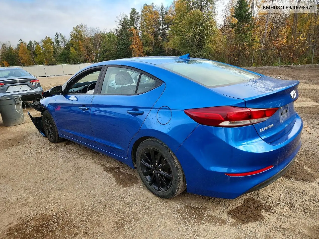 2018 HYUNDAI ELANTRA VIN KMHD84LF9JU698972 — фото 2