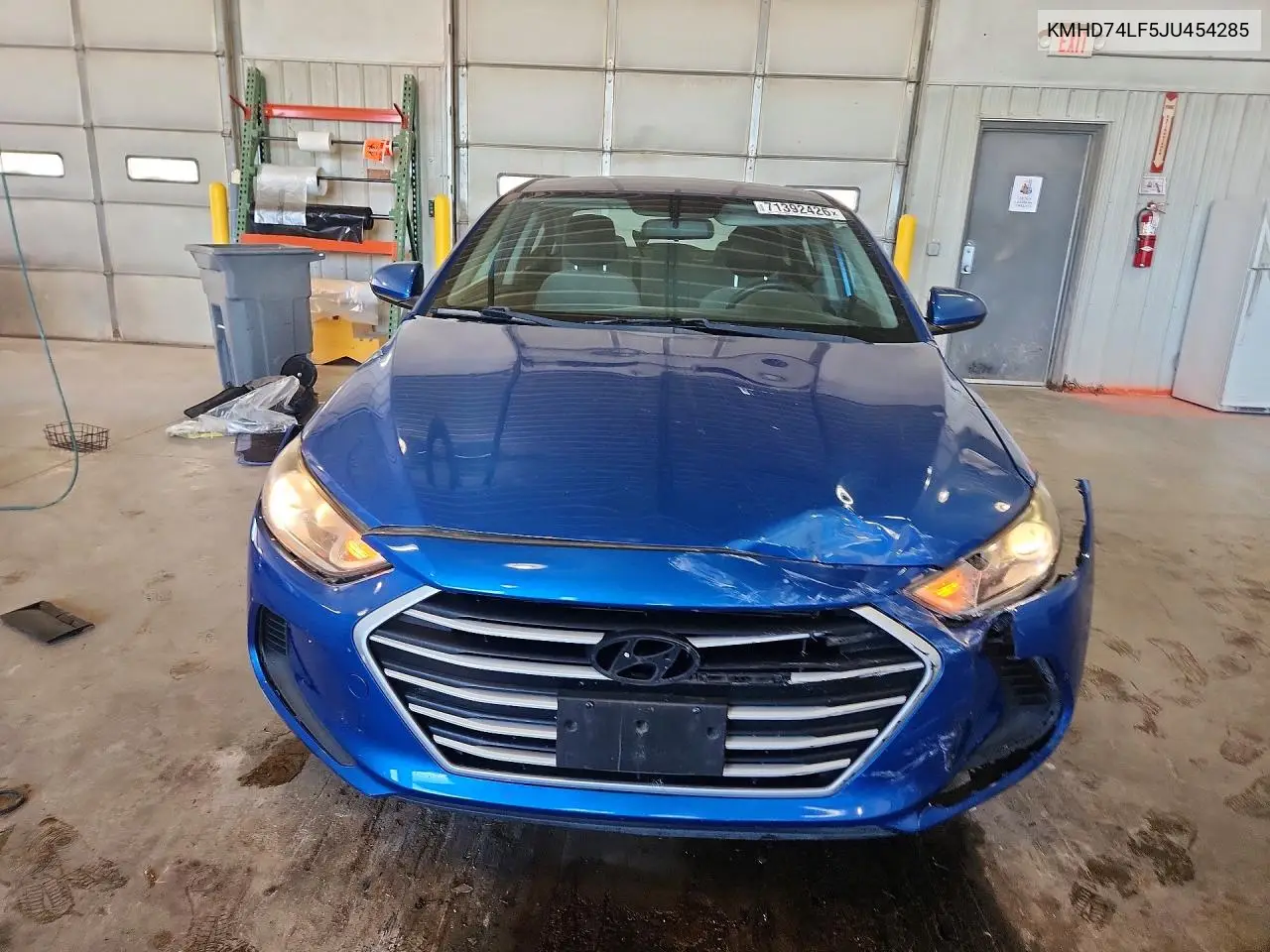 2018 HYUNDAI ELANTRA VIN KMHD74LF5JU454285 — фото 5