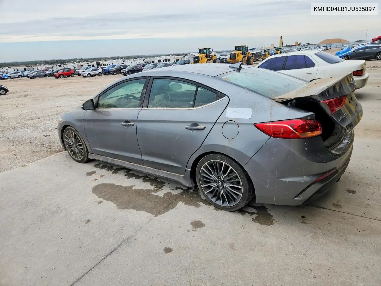2018 HYUNDAI ELANTRA VIN KMHD04LB1JU535897 — фото 2