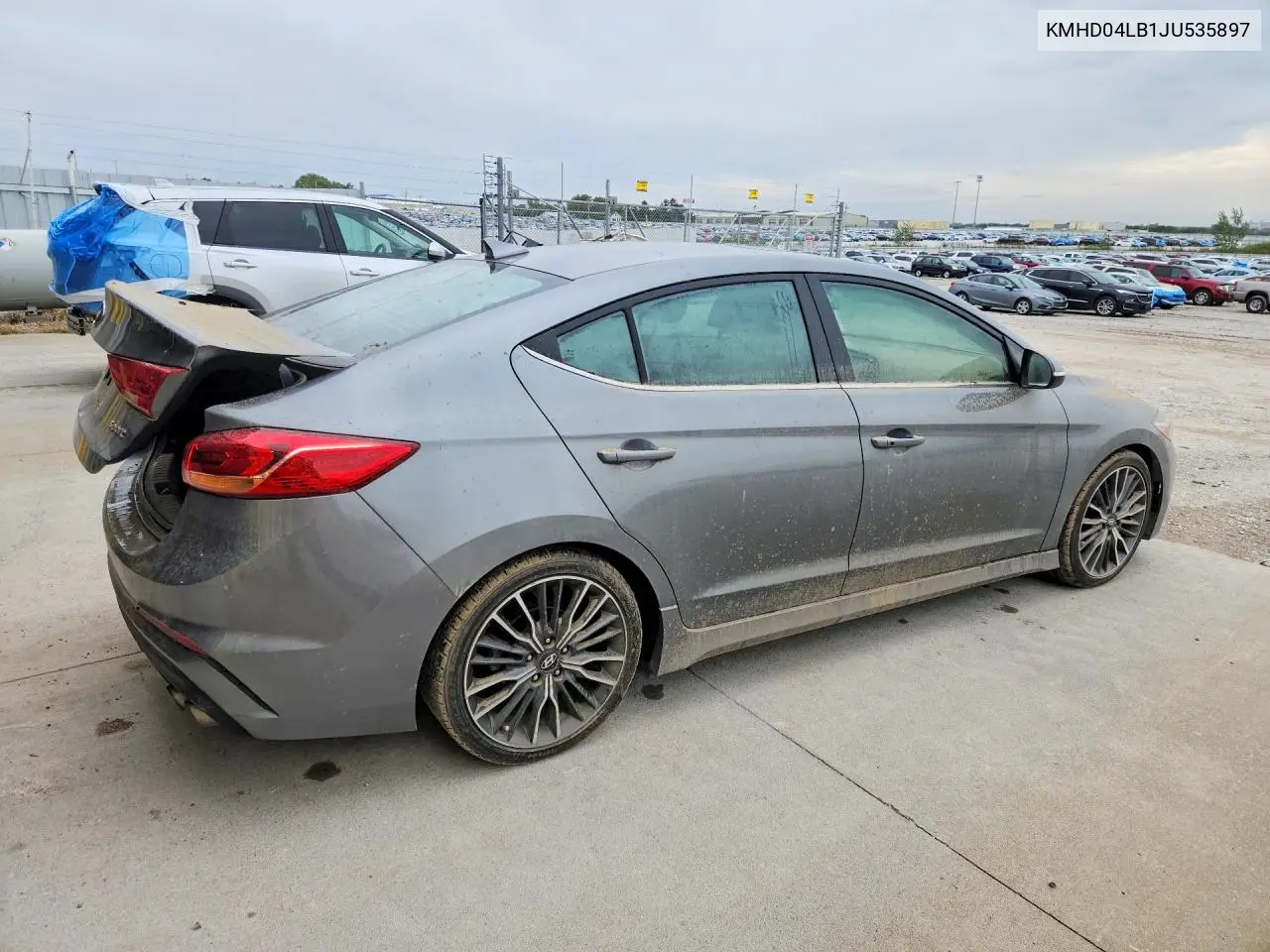 2018 HYUNDAI ELANTRA VIN KMHD04LB1JU535897 — фото 3