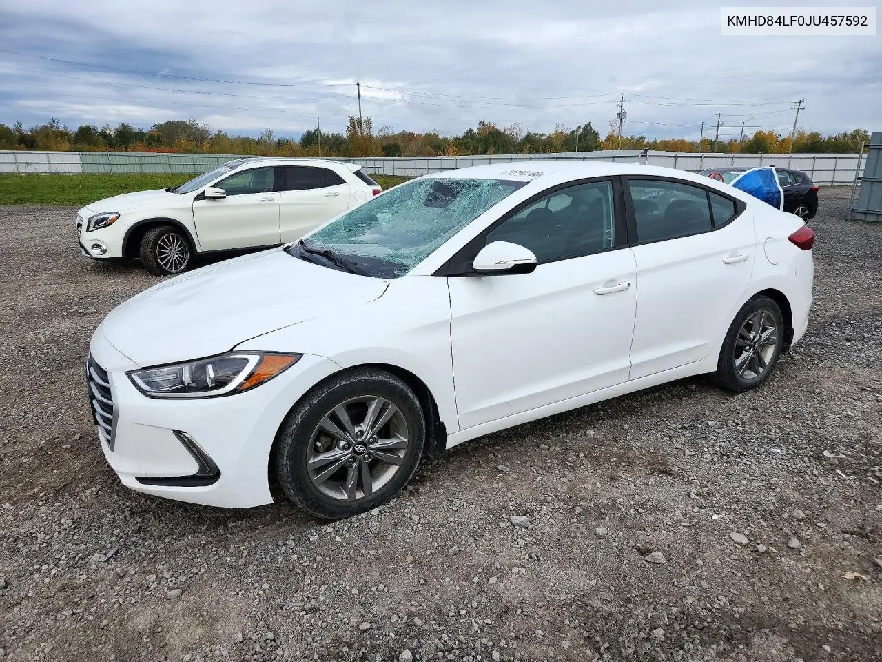 HYUNDAI ELANTRA 2018, VIN KMHD84LF0JU457592