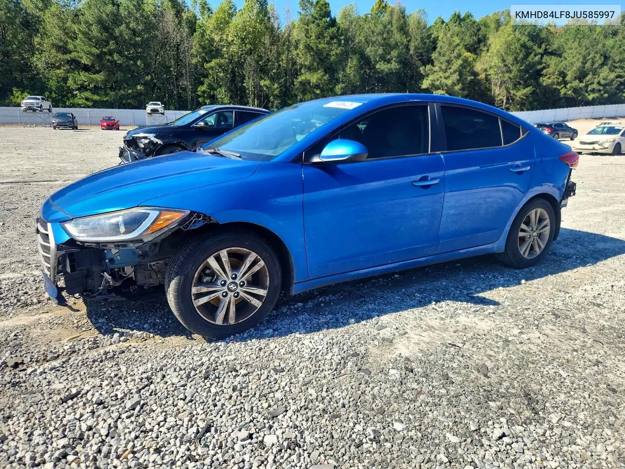 HYUNDAI ELANTRA 2018, VIN KMHD84LF8JU585997