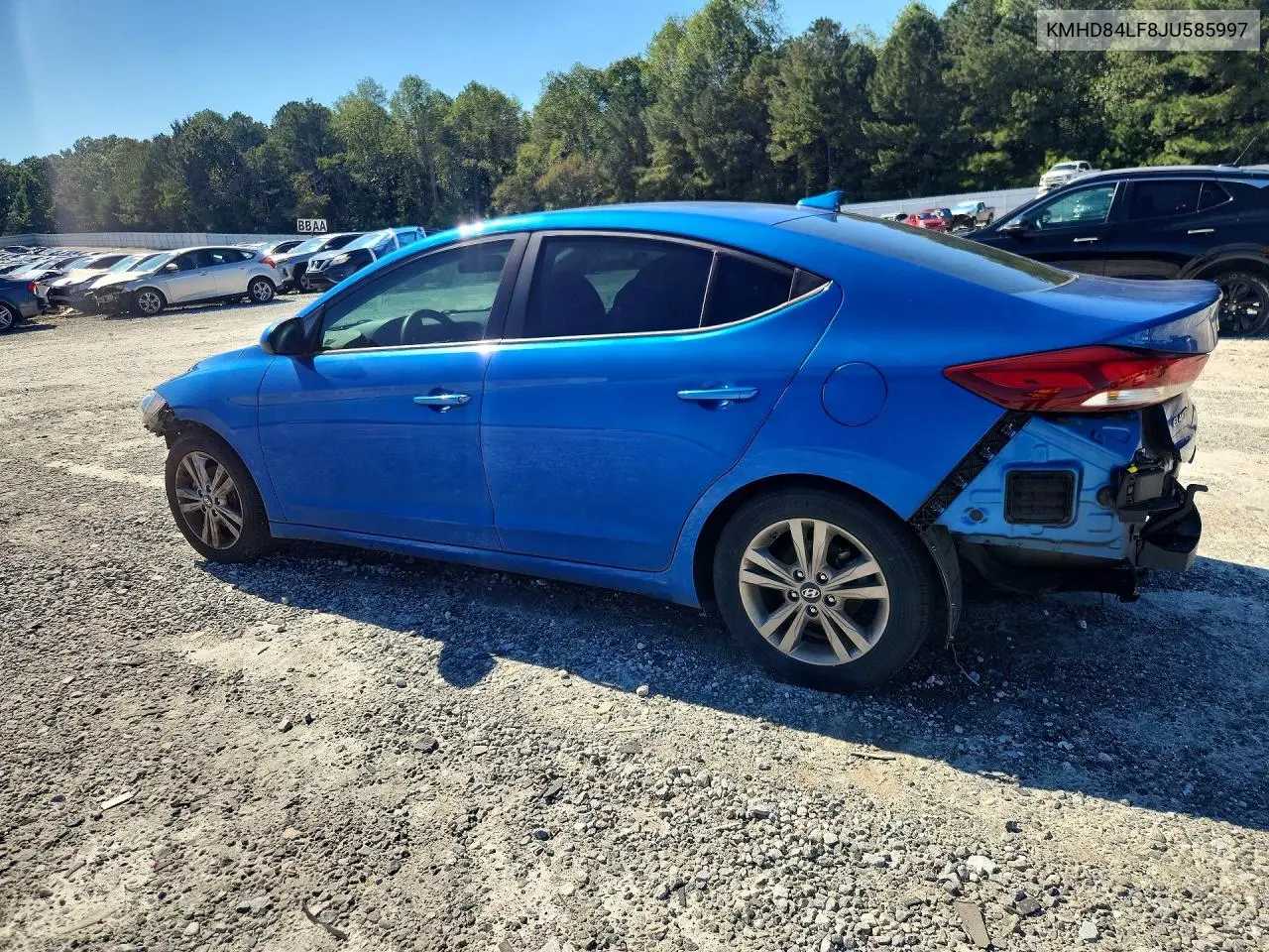 2018 HYUNDAI ELANTRA VIN KMHD84LF8JU585997 — фото 2