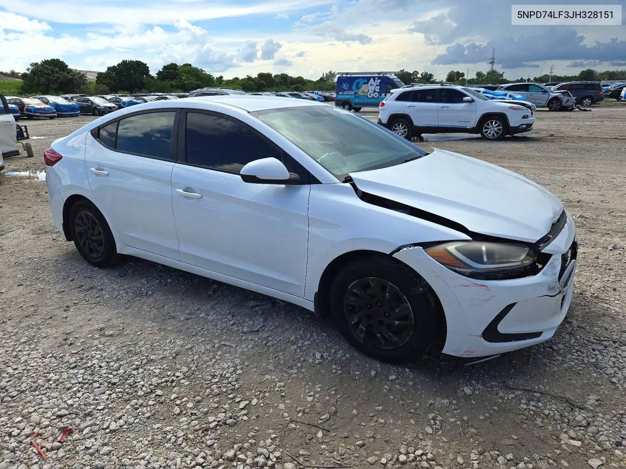 2018 HYUNDAI ELANTRA VIN 5NPD74LF3JH328151 — фото 4