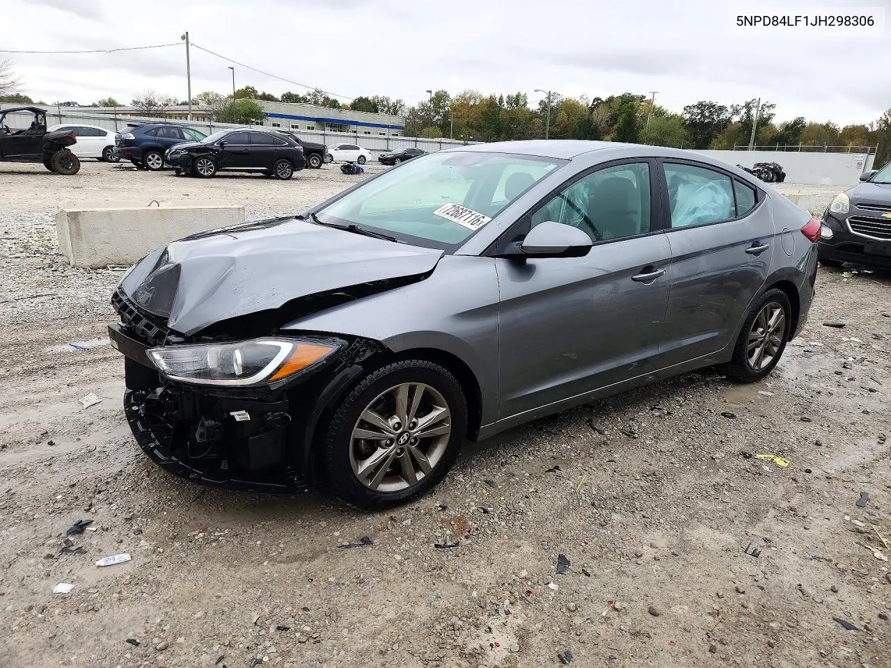 HYUNDAI ELANTRA 2018, VIN 5NPD84LF1JH298306