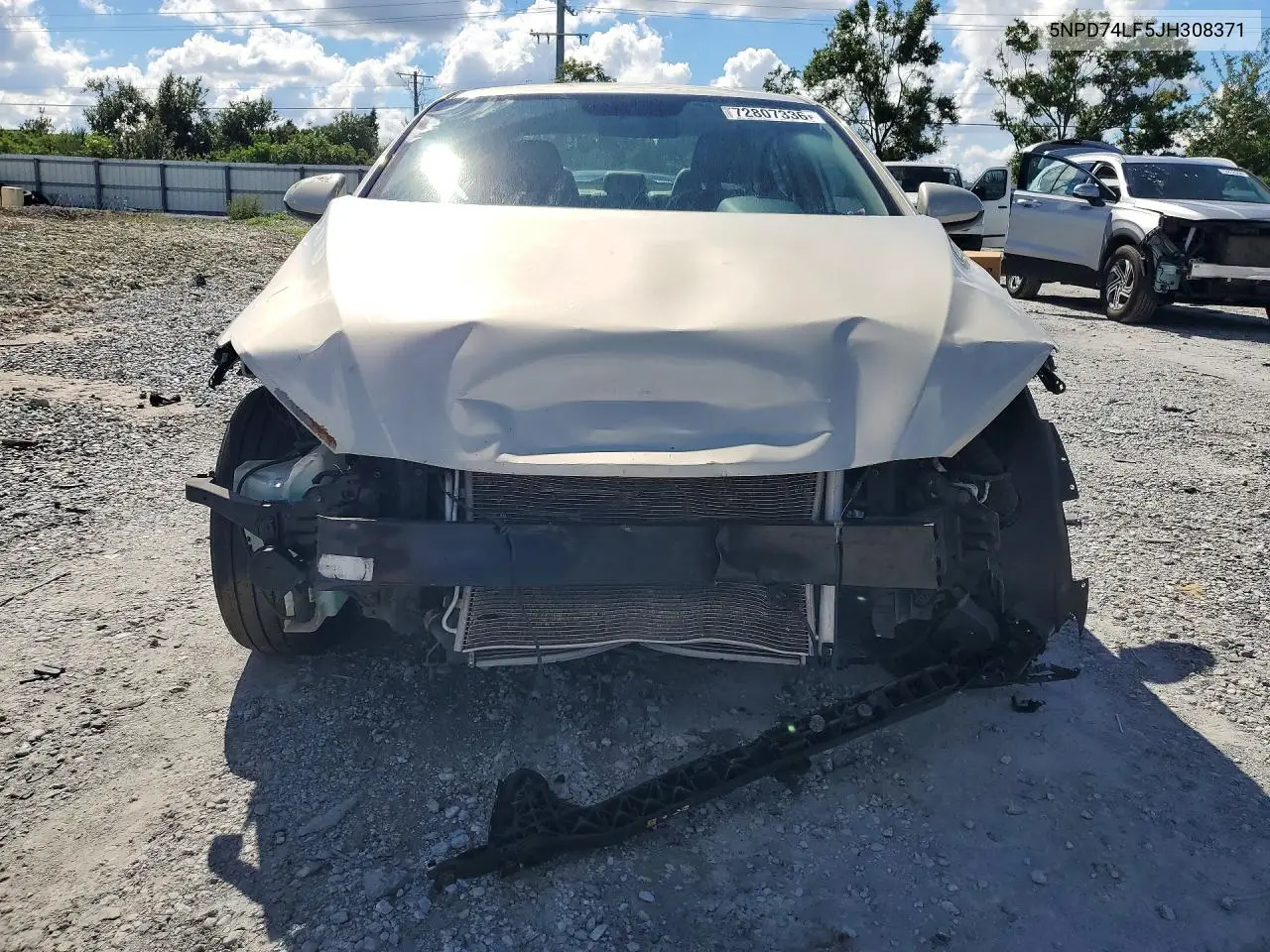 2018 HYUNDAI ELANTRA VIN 5NPD74LF5JH308371 — фото 5
