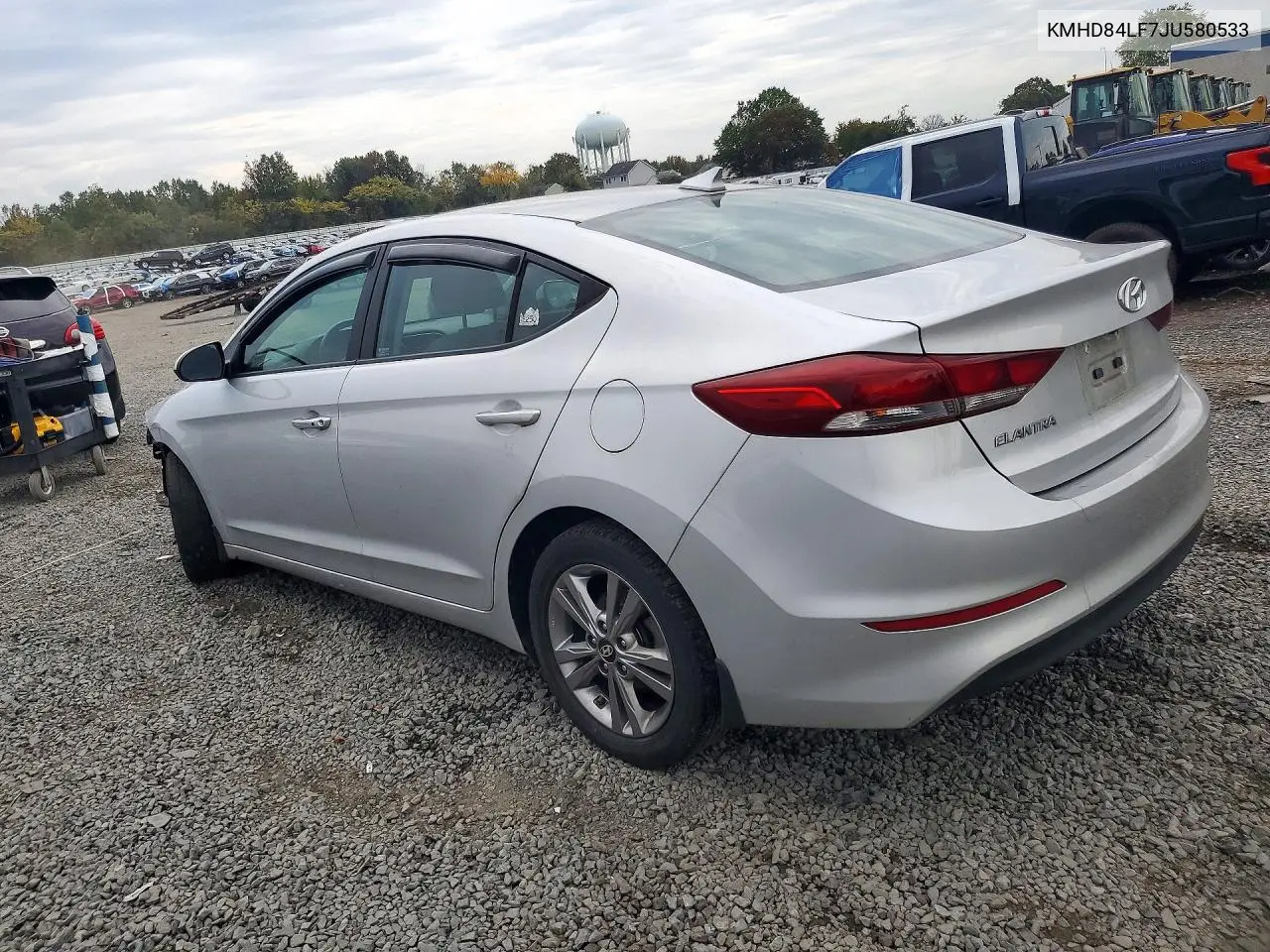 2018 HYUNDAI ELANTRA VIN KMHD84LF7JU580533 — фото 2