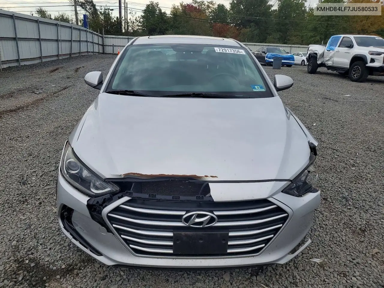 2018 HYUNDAI ELANTRA VIN KMHD84LF7JU580533 — фото 5
