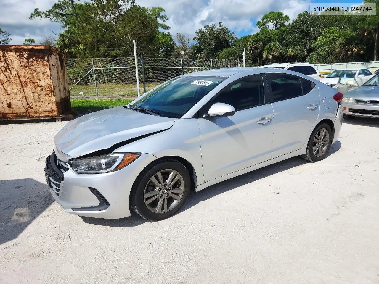 HYUNDAI ELANTRA 2018, VIN 5NPD84LF1JH247744