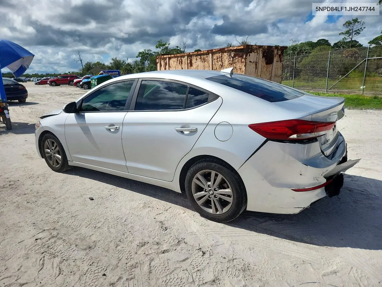 2018 HYUNDAI ELANTRA VIN 5NPD84LF1JH247744 — фото 2