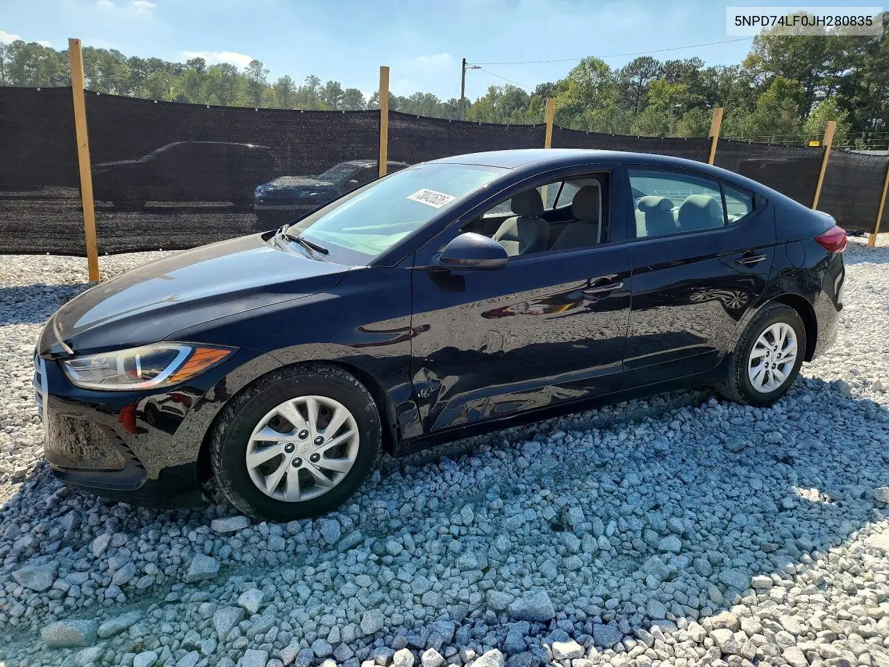 HYUNDAI ELANTRA 2018, VIN 5NPD74LF0JH280835