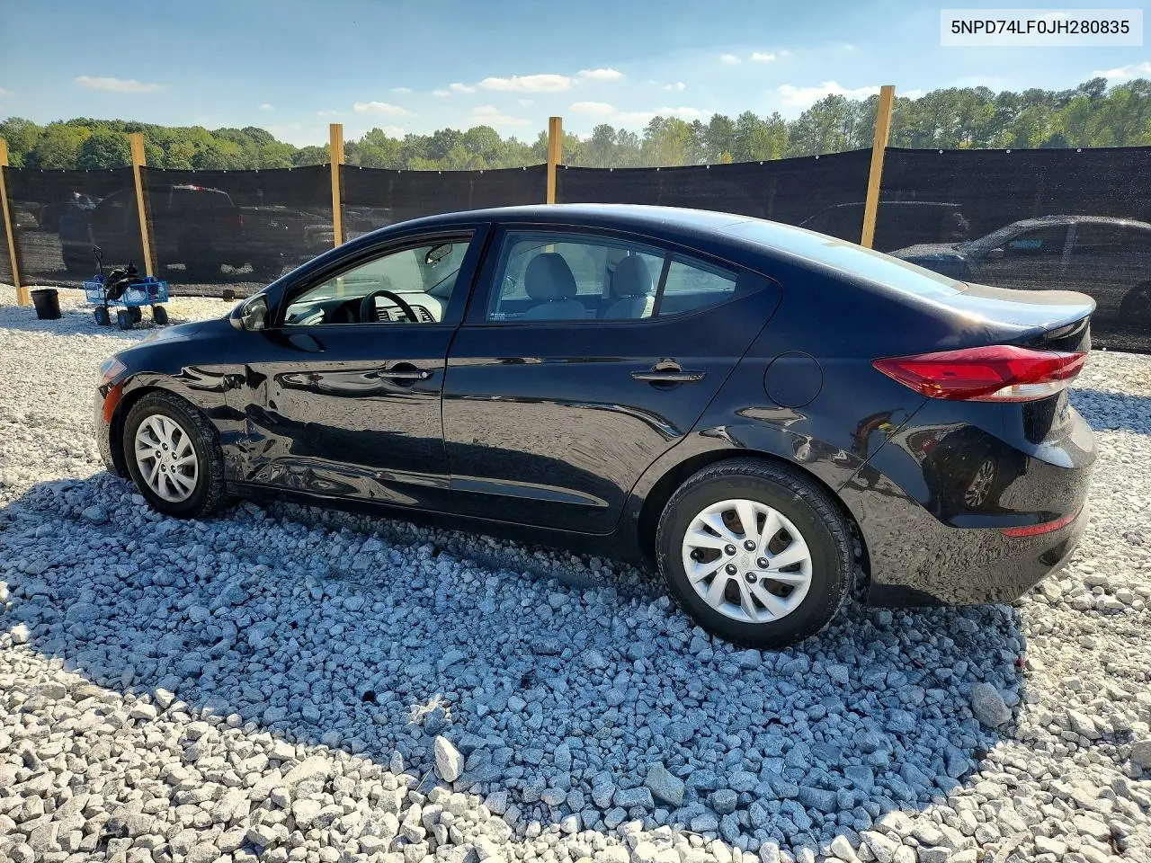 2018 HYUNDAI ELANTRA VIN 5NPD74LF0JH280835 — фото 2