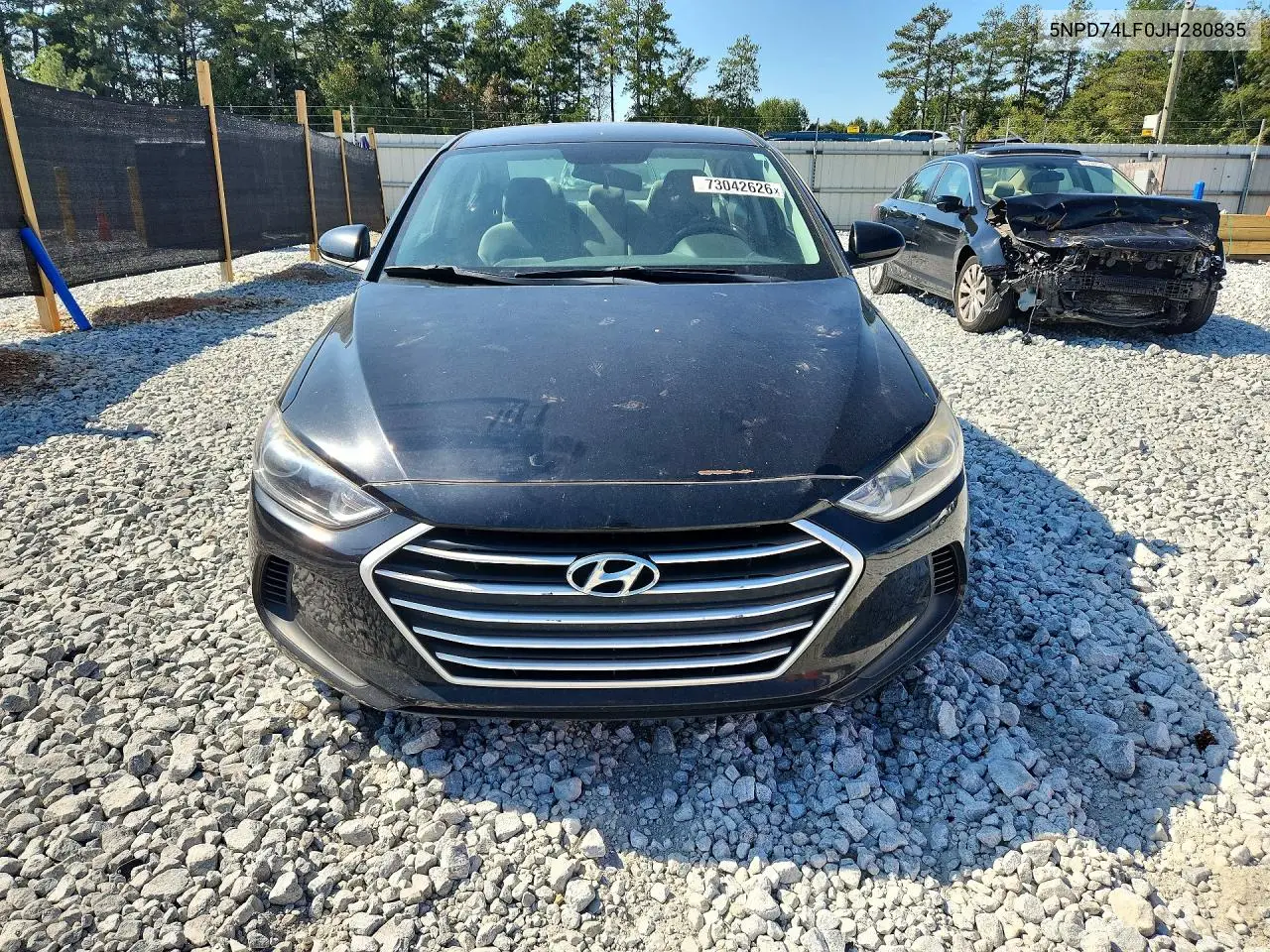 2018 HYUNDAI ELANTRA VIN 5NPD74LF0JH280835 — фото 5