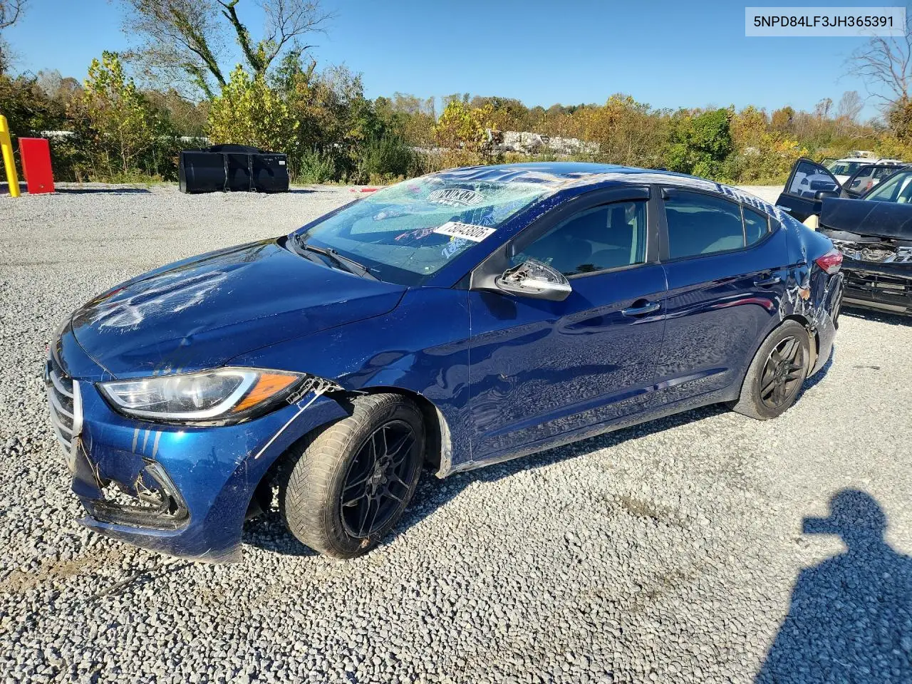 HYUNDAI ELANTRA 2018, VIN 5NPD84LF3JH365391