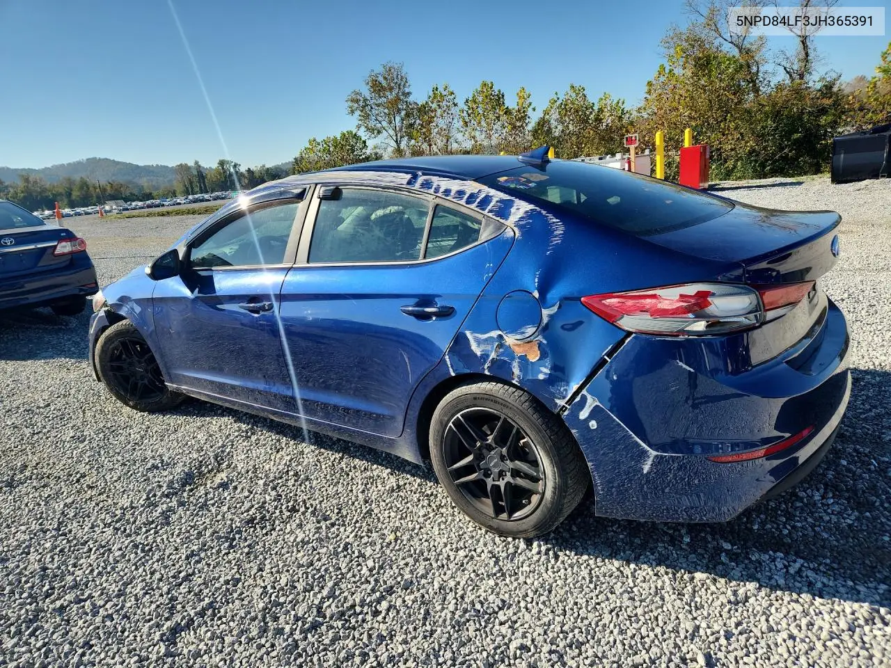 2018 HYUNDAI ELANTRA VIN 5NPD84LF3JH365391 — фото 2