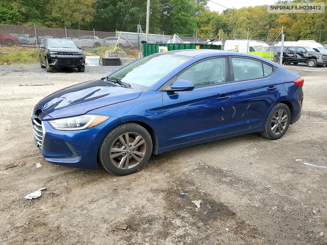 HYUNDAI ELANTRA 2018, VIN 5NPD84LF8JH238412
