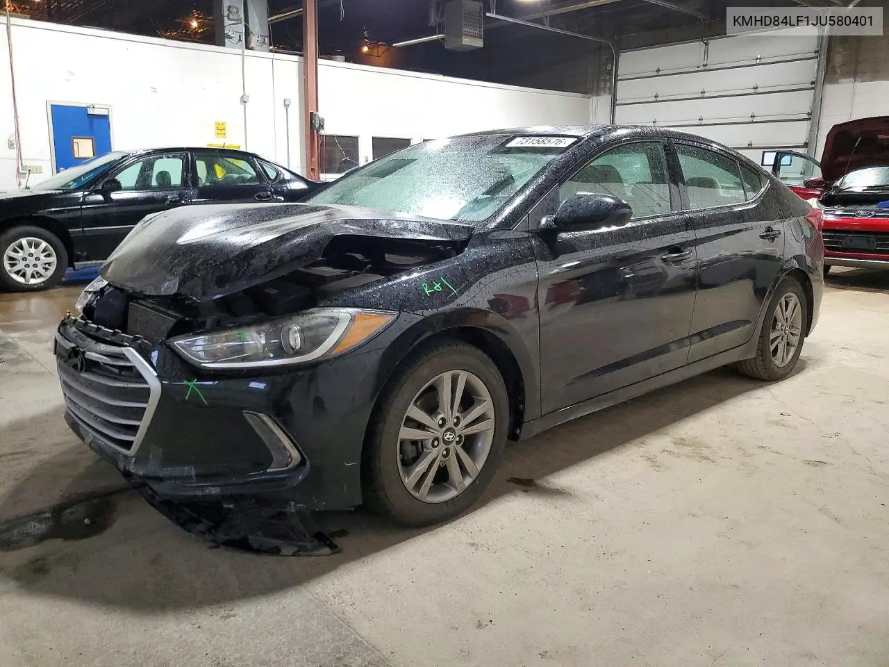HYUNDAI ELANTRA 2018, VIN KMHD84LF1JU580401