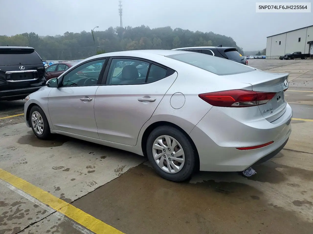 2018 HYUNDAI ELANTRA VIN 5NPD74LF6JH225564 — фото 2