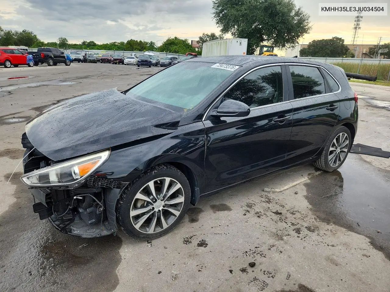 HYUNDAI ELANTRA 2018, VIN KMHH35LE3JU034504