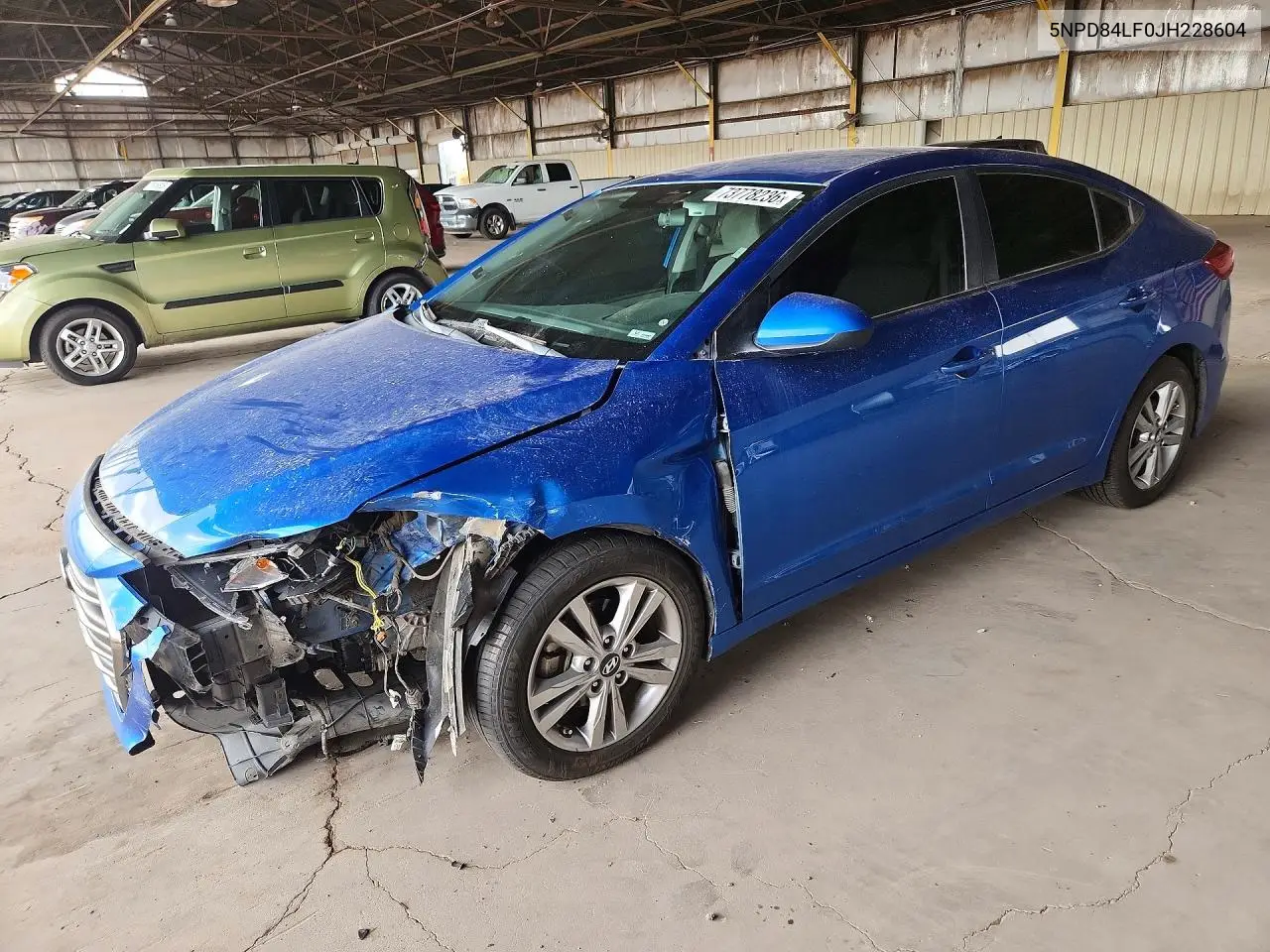 HYUNDAI ELANTRA 2018, VIN 5NPD84LF0JH228604