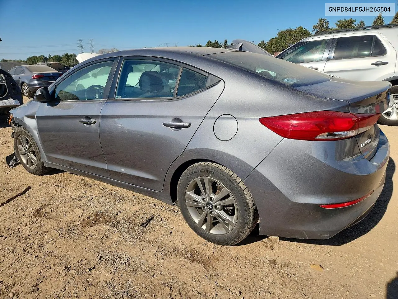 2018 HYUNDAI ELANTRA VIN 5NPD84LF5JH265504 — фото 2