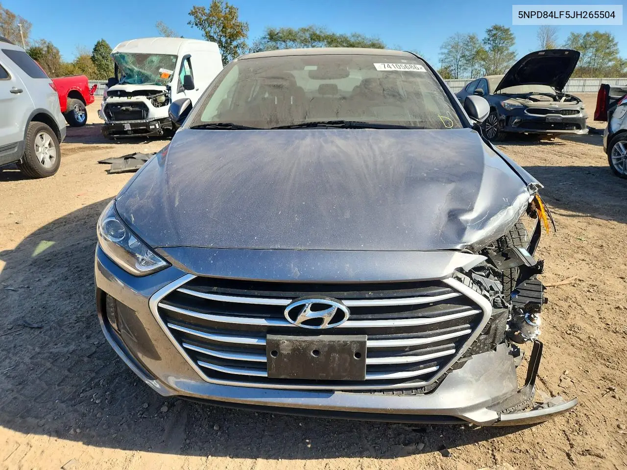2018 HYUNDAI ELANTRA VIN 5NPD84LF5JH265504 — фото 5
