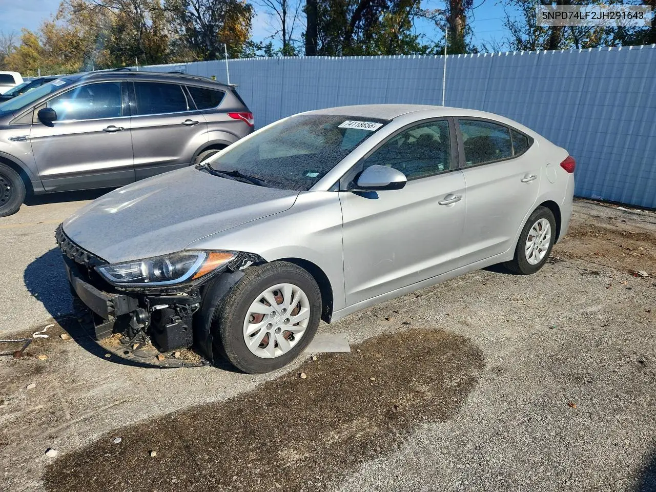 HYUNDAI ELANTRA 2018, VIN 5NPD74LF2JH291643