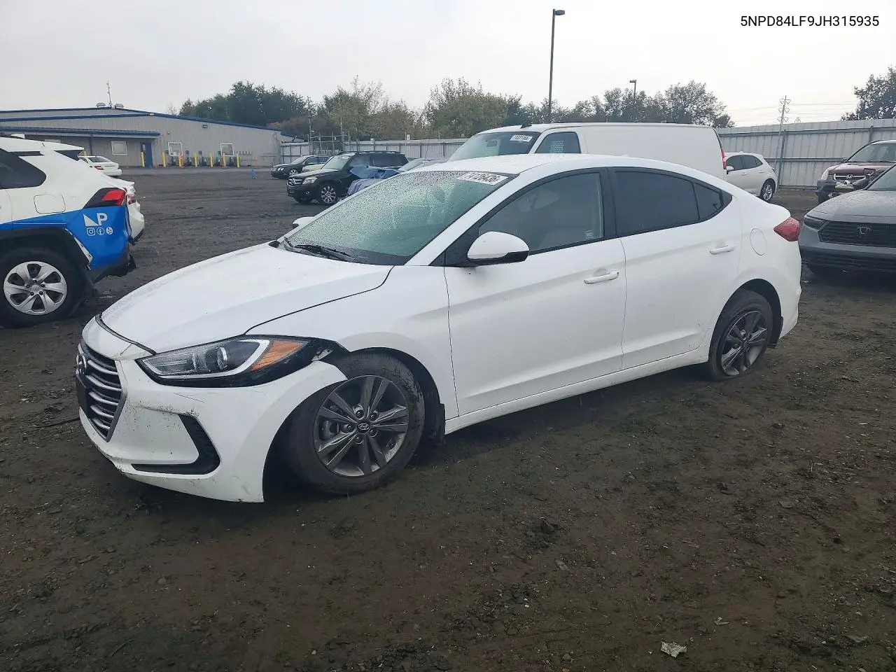 HYUNDAI ELANTRA 2018, VIN 5NPD84LF9JH315935