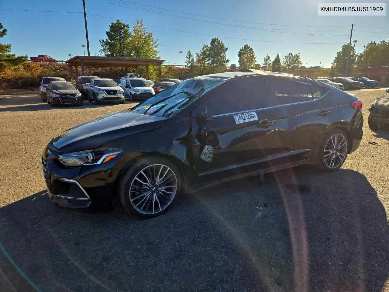 HYUNDAI ELANTRA 2018, VIN KMHD04LB5JU511909