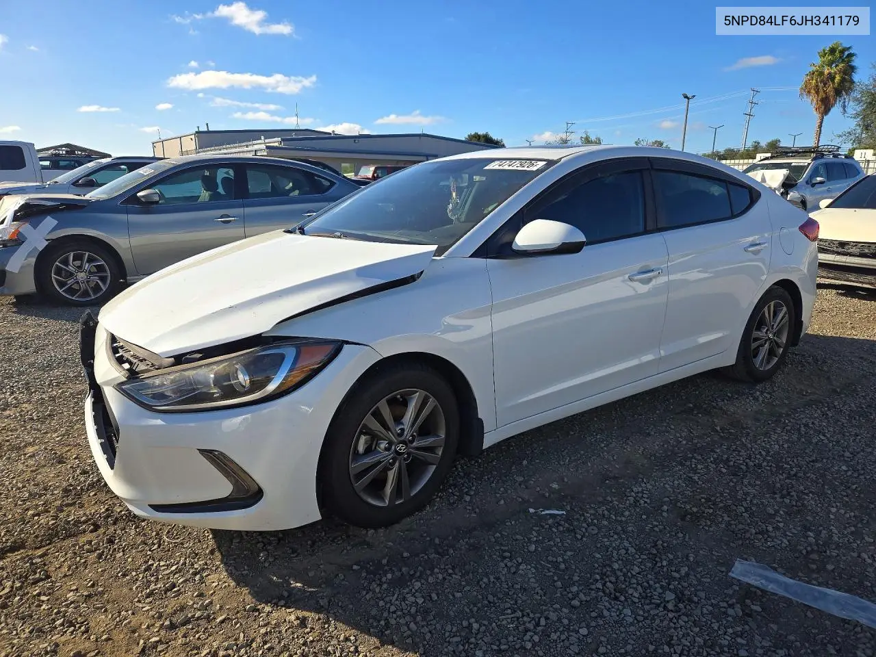 HYUNDAI ELANTRA 2018, VIN 5NPD84LF6JH341179
