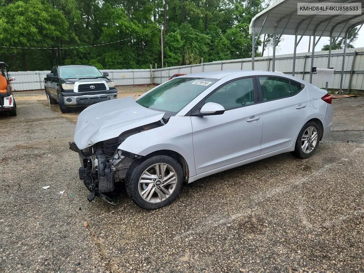 HYUNDAI ELANTRA 2019, VIN KMHD84LF4KU858533