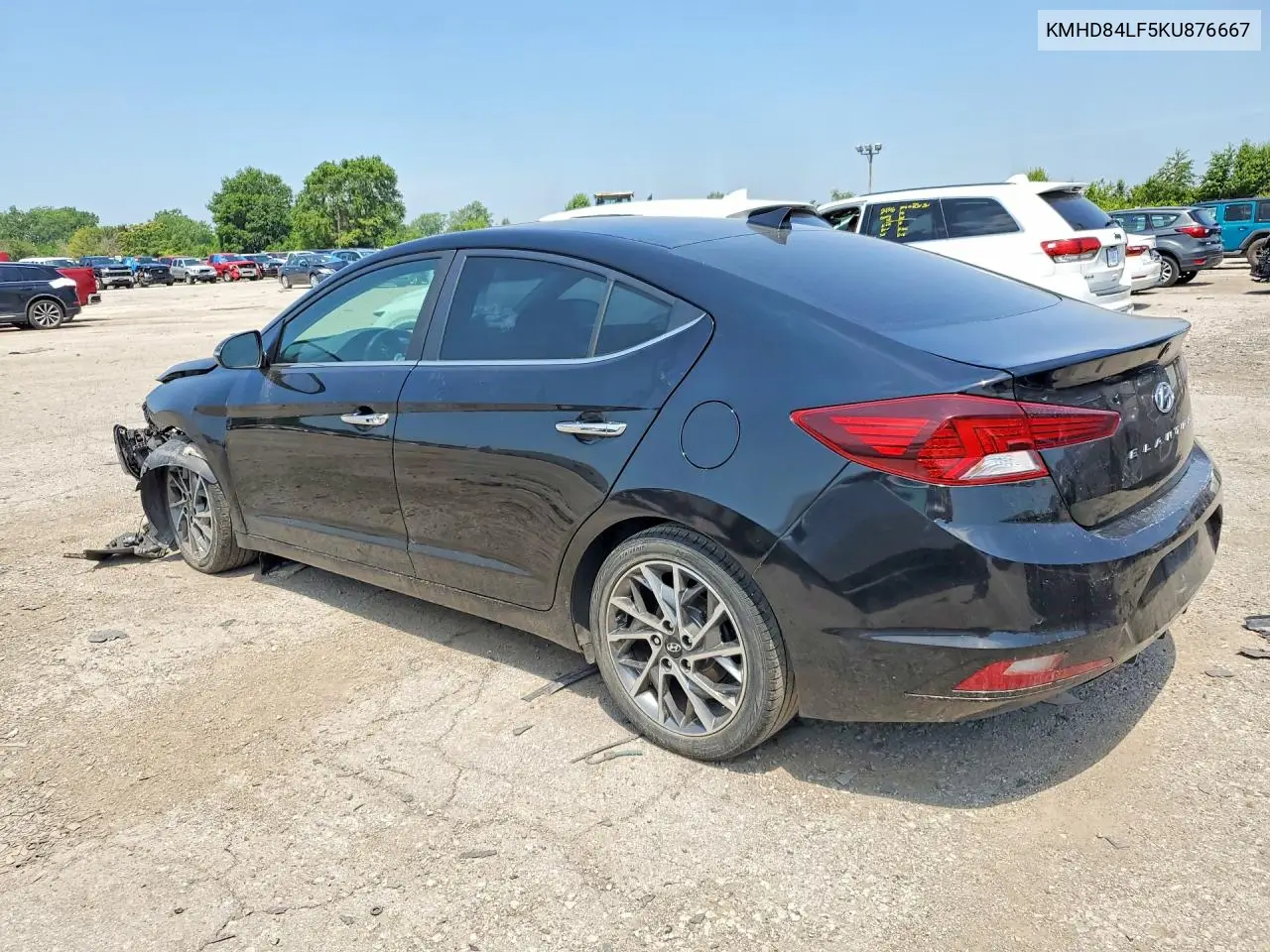 2019 HYUNDAI ELANTRA VIN KMHD84LF5KU876667 — фото 2