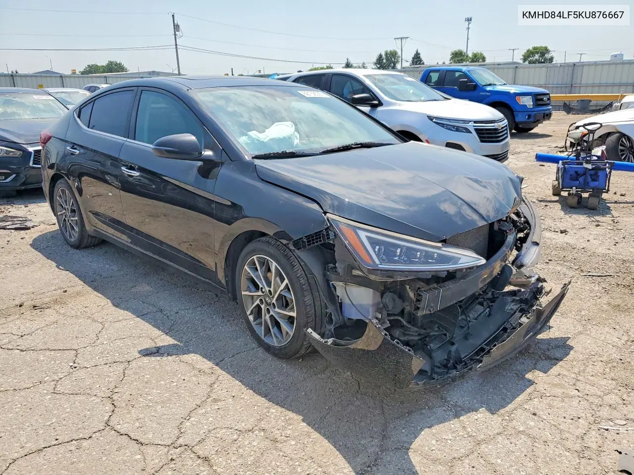 2019 HYUNDAI ELANTRA VIN KMHD84LF5KU876667 — фото 4
