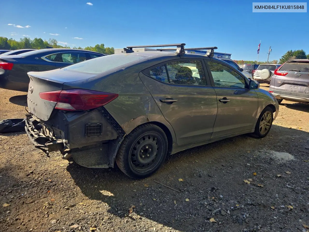 2019 HYUNDAI ELANTRA VIN KMHD84LF1KU815848 — фото 3