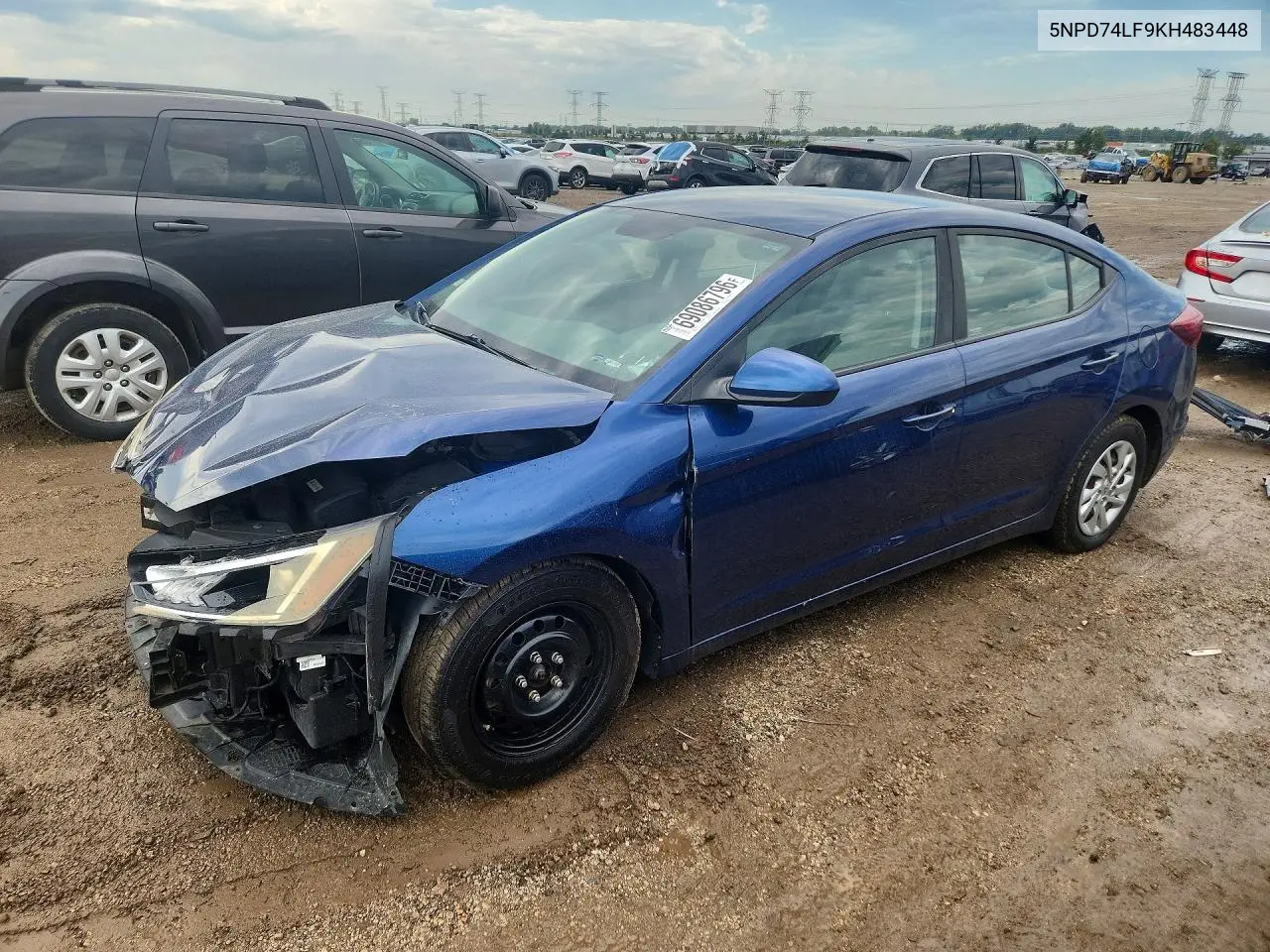 HYUNDAI ELANTRA 2019, VIN 5NPD74LF9KH483448