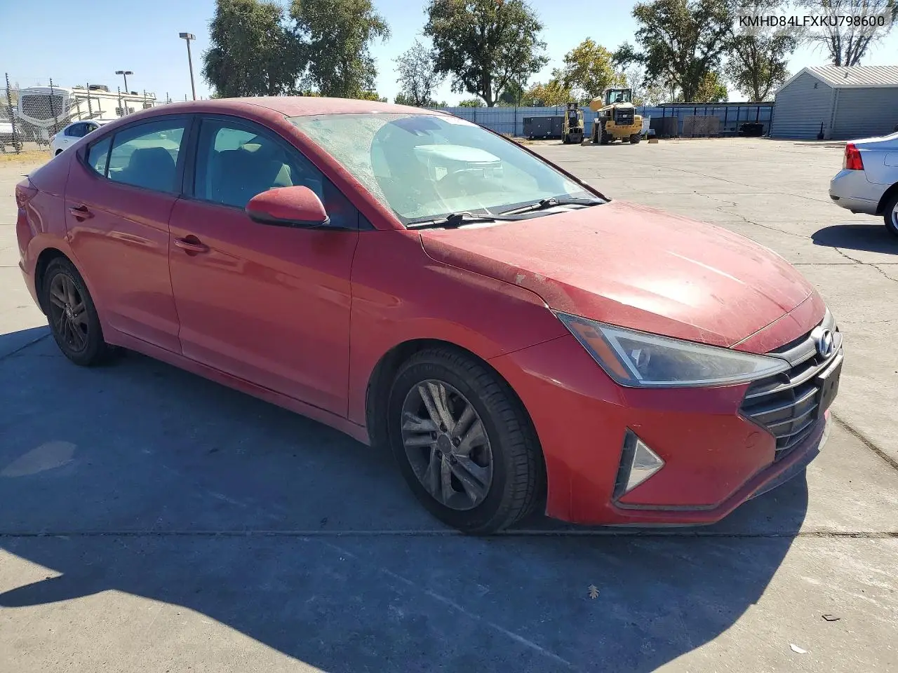 2019 HYUNDAI ELANTRA VIN KMHD84LFXKU798600 — фото 4
