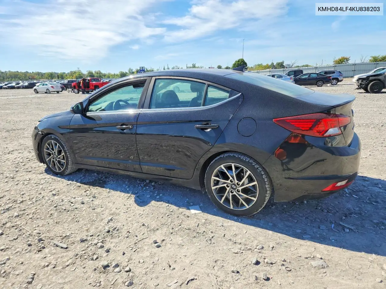 2019 HYUNDAI ELANTRA VIN KMHD84LF4KU838203 — фото 2