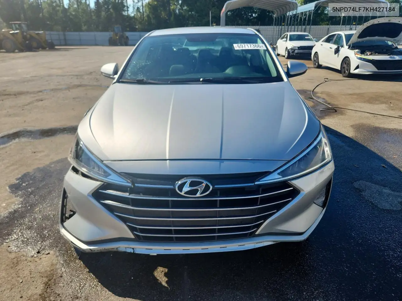 2019 HYUNDAI ELANTRA VIN 5NPD74LF7KH427184 — фото 5